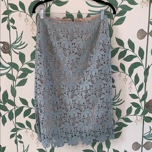 Paul and Joe Sister little blue lace midi skirt